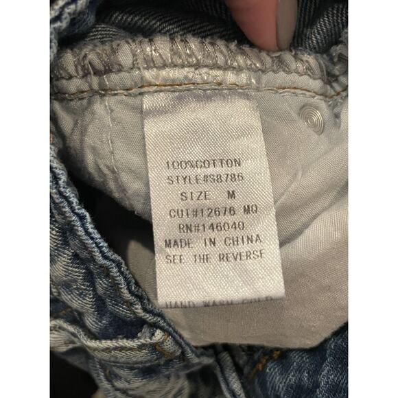 SIGNATURE 8 Distressed Jean Shorts Junior Size Medium Destroyed Cut Offs - Picture 7 of 7